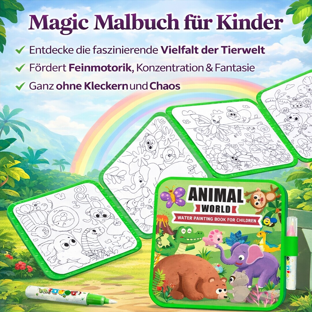 MagicMalbuch - kreatives Kinder Wassermalbuch