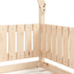 Kinderbett aus massivem Kiefernholz – Natur – 70 x 140 cm