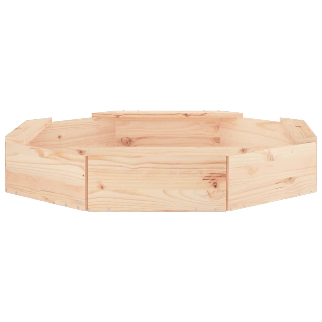 Kinder Sandkasten aus Holz mit Sitzflächen – achteckig