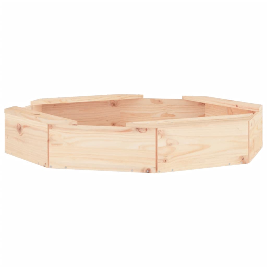 Kinder Sandkasten aus Holz mit Sitzflächen – achteckig