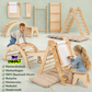 Montessori Kletterabenteuer 7in1 -  mit Maltafel und Kinderstuhl (Kinder 1-7 Jahre)