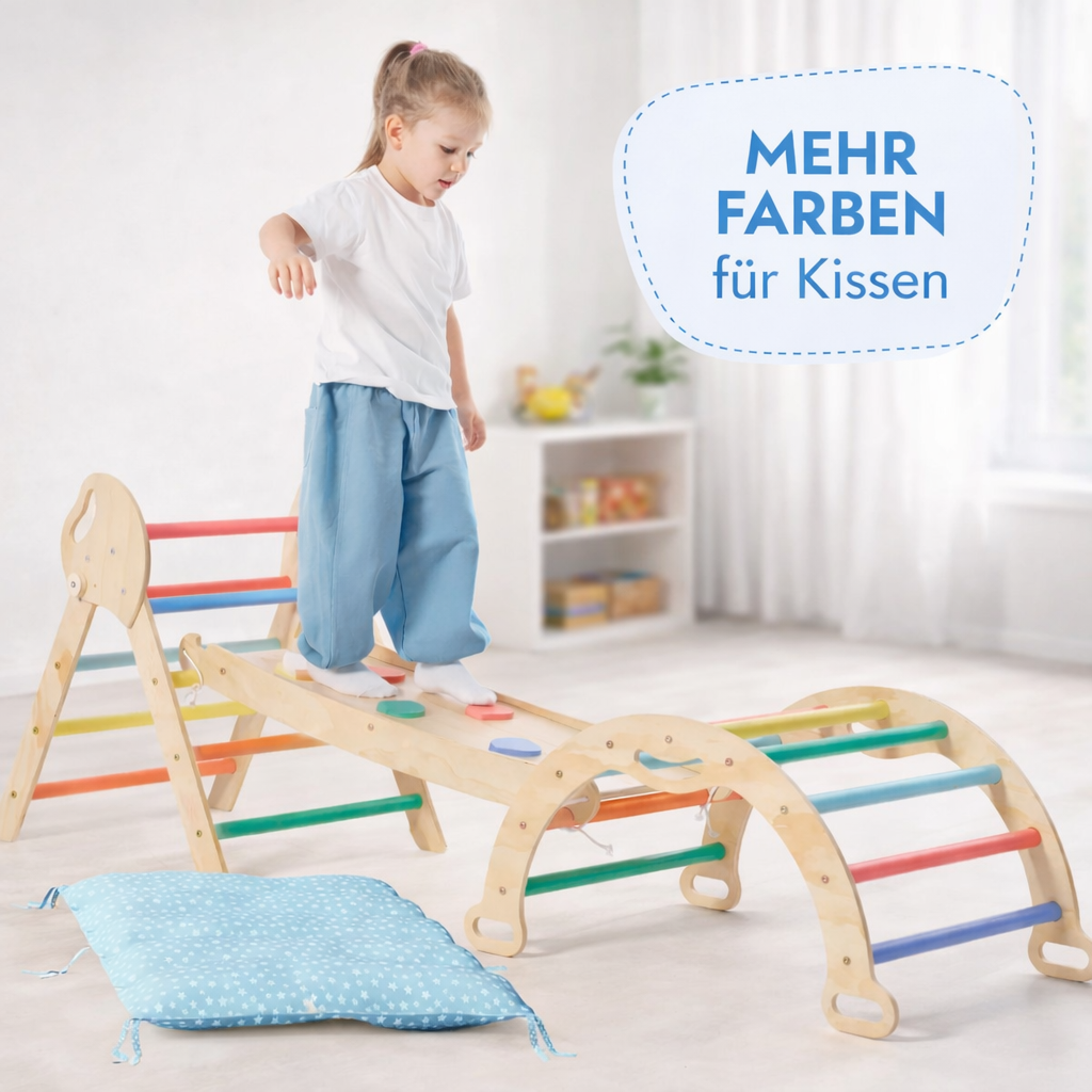 Montessori Kletterabenteuer 4in1 – Regenbogen (Kleinkinder 1–3 Jahre)