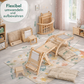 Montessori Kletterabenteuer 7in1 -  mit Maltafel und Kinderstuhl (Kinder 1-7 Jahre)