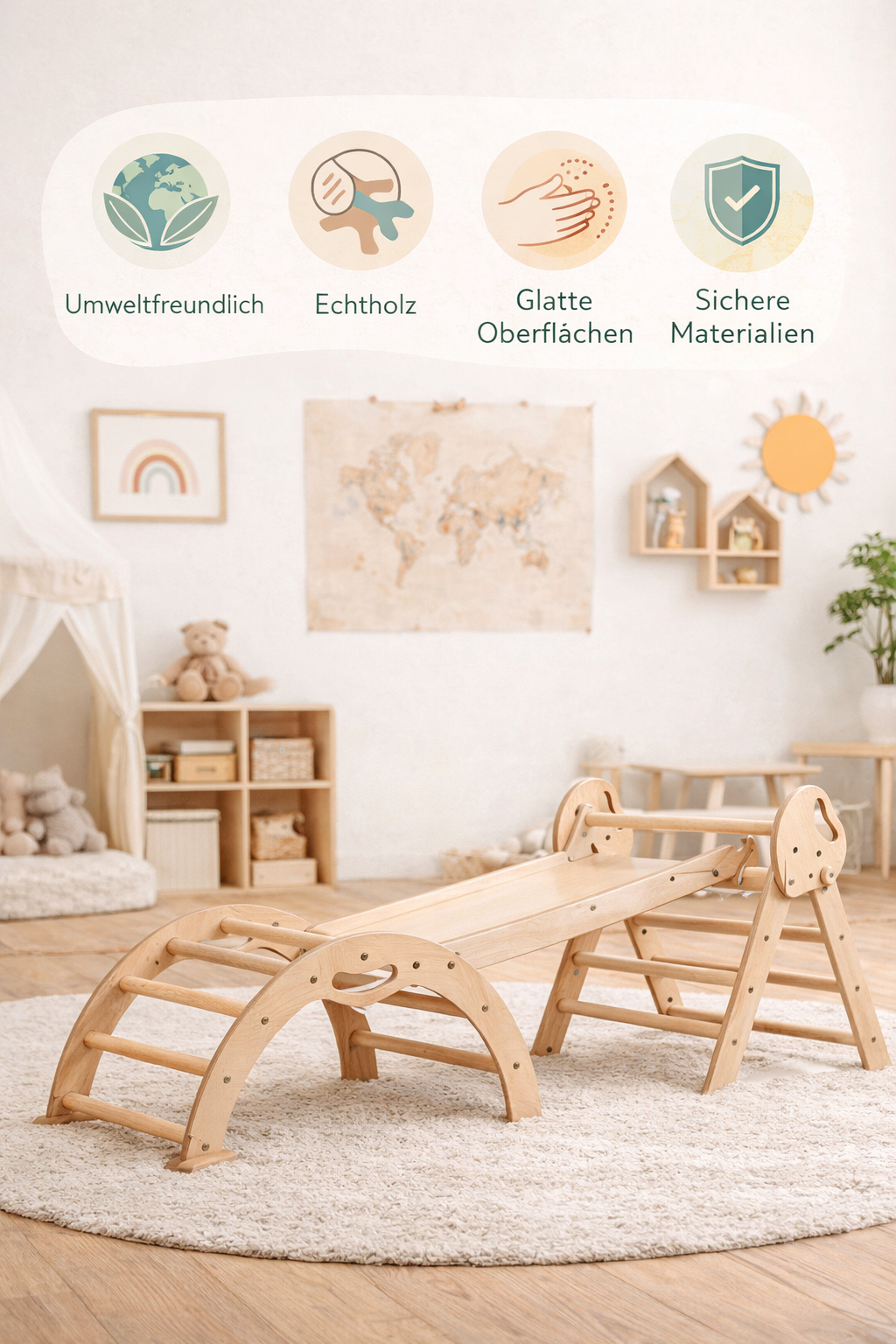 Montessori Kletterabenteuer 4in1 – (Für Babys & Kleinkinder 1–3 Jahre)