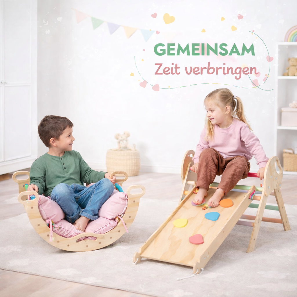 Montessori Kletterabenteuer 4in1 – Regenbogen (Kleinkinder 1–3 Jahre)