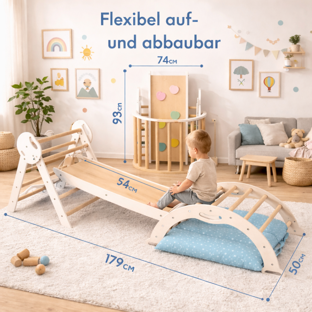 Montessori Kletterabenteuer 4in1 – (Für Babys & Kleinkinder 1–3 Jahre)