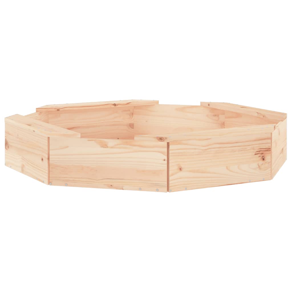 Kinder Sandkasten aus Holz mit Sitzflächen – achteckig