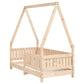 Kinderbett aus massivem Kiefernholz – Natur – 70 x 140 cm