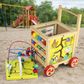 Holz Lauflernwagen mit Motorikspiel