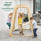 Kinder Indoor Spielplatz 6-in-1 – Klettergerüst mit Rutsche & Schaukel - Beige